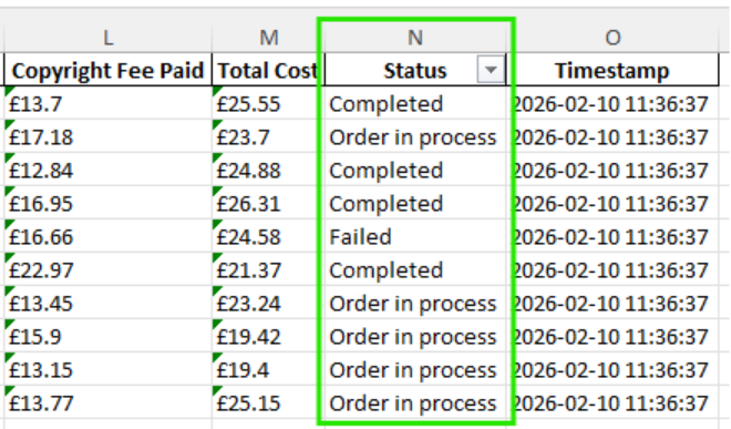 A screenshot of a spreadsheet

AI-generated content may be incorrect.